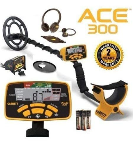 Detector De Metales - Garrett Ace 300 - Bobina Impermeable