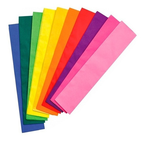 Papel Crepe 50x200 Mts X1 Unidad Variedad De Colores