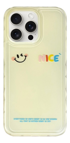 Capa Smiley Face Para iPhone 15/14/13/12, Resistente