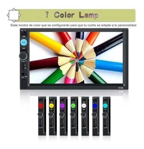 Imagen 9 de 10 de Pantalla Táctil Estéreo Bluetooth De 7 Pulgadas Mirror Link