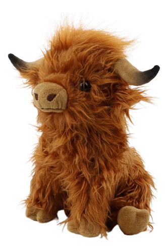 Marrón Highland Cow Peluche Muñeca Juguete Navidad Regalo 