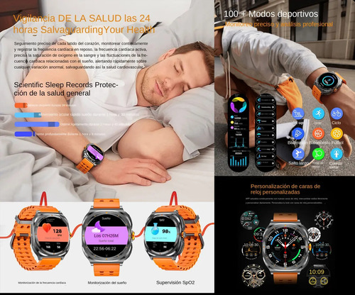 Reloj Inteligente 2 En 1 Con Auriculares Bluetooth Hombre A