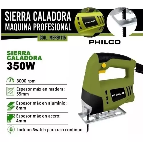 Sierra Caladora Philco 3000 Rpm Potencia 350w Philco