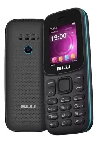 Teléfono celular con botón simple para personas mayores Blu Z5 Fm, linterna color negro