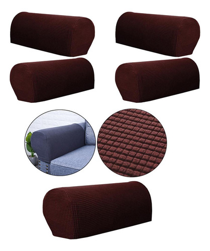 4 Protectores Elásticos Para Brazos De Sofá Lavables,