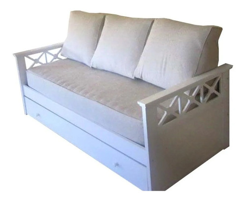 Cama Divan Sofa De Madera Masiza Laqueada 