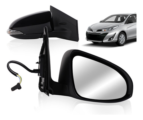 Par Retrovisor Yaris 18 19 20 2021 2022 Elétrico Com Pisca