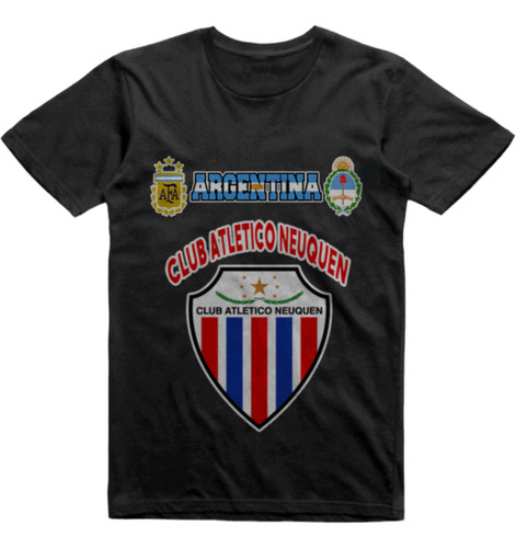 Remera Algodon Negra Club Atletico Neuquen