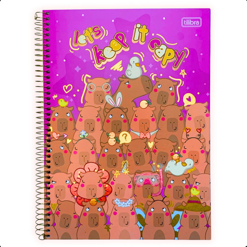 Caderno Capivara Capa Dura 1 Unidade 1 Matéria Capyclub 80fl Cor 4