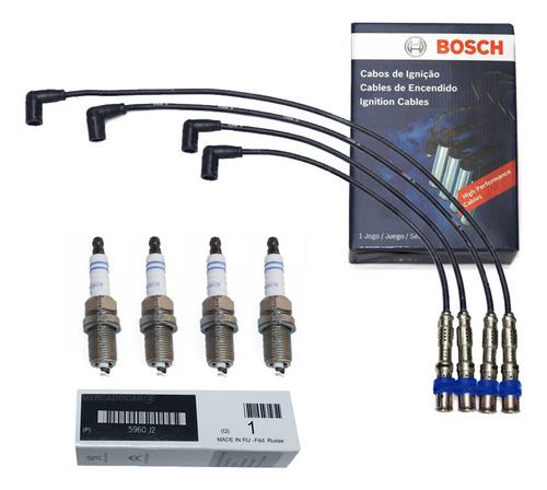 Kit Cables Bosch + Bujias Orig Vw Fox 1.6 8v - 2005