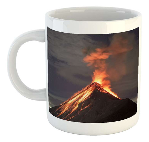 Taza Ceramica Volcanes Erupcion Naturaleza Imponente