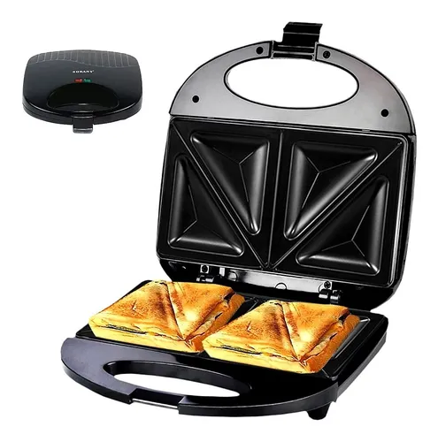 Sandwichera Tostadora Eléctrica Antiadherente Pan 2 Piezas