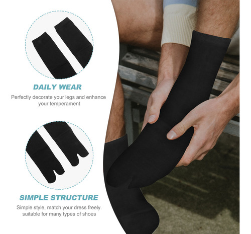 2 Pares De Cómodos Calcetines Tipo Kimono Transpirables Con