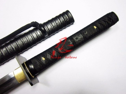 Imagem 8 de 9 de Espada Ninja Ninjato Forjada Aço Damasco Ninjutsu