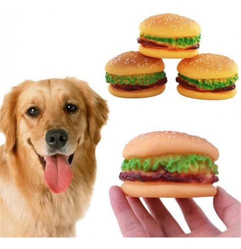 Juguete Para Perros Con Sonido Pizza Completo Hamburguesa Pf