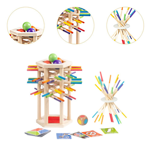 Juguete De Equilibrio De Palitos De Madera, Juego De Mesa M