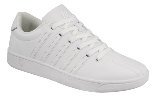 Tenis Casual 535627pr Goma Blanco Kswiss Depiso Rayas