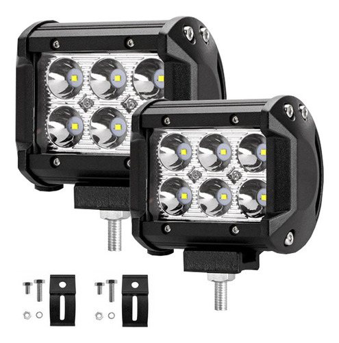 Set De Barra Neblinero Led 18w 6led 3d Ligero & Potente