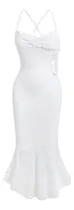 Comprar Vestido Plisado Fiesta Importado Elegante Civil Novia Noche