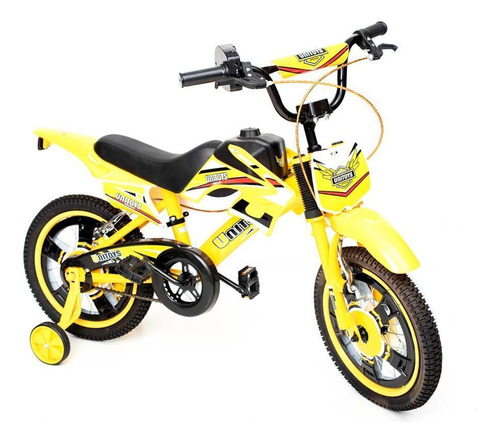 Bike Motocross Unitoys Aro 14 Ref.2096 - Amarelo
