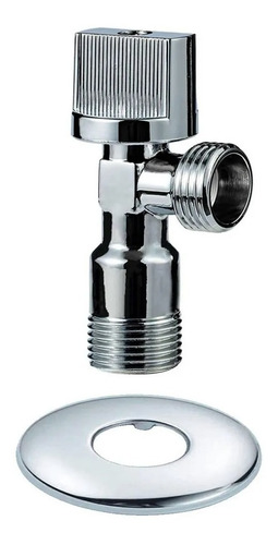 Llave Wc Angular Cromada C/flange 1/2 He X 3/8 He