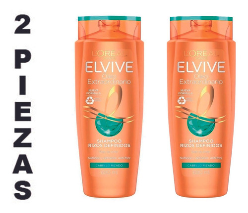 Shampoo L'oréal Elvive Rizos Óleo De Amla Cabello Rizado,2