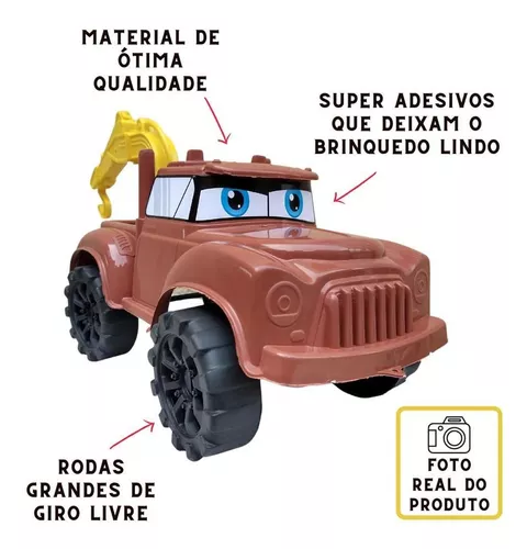 Caminhão Guincho Fricção com Veículo - TruckCar Luz e Som - Azul - 27cm -  1:16 - Yes Toys - superlegalbrinquedos