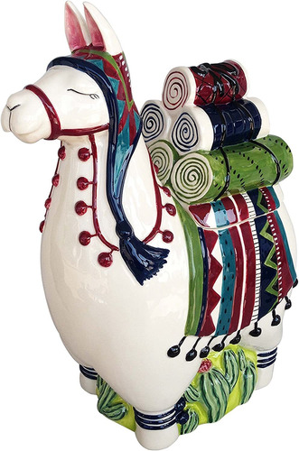  Llama Cookie Jar, Multicolor