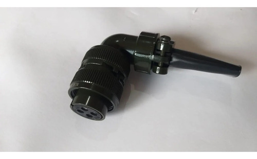 Conector Femea Potência 4 Pinos Circular 90 Graus (18-10)