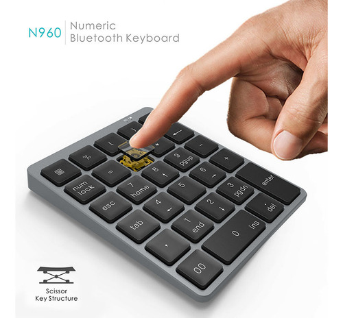 . Para Para Teclado Numérico Bluetooth Recargable Con