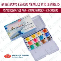 Comprar Acuarelas White Nights Estuche Metalico X12 Colores Full Pan