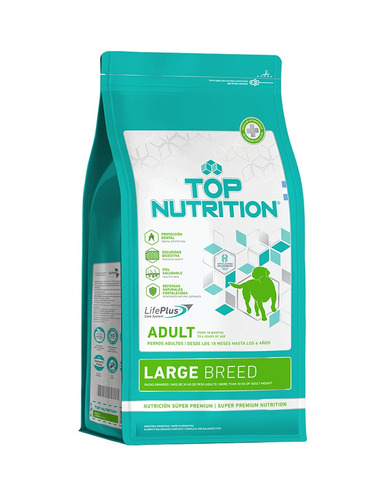 Imagen 1 de 1 de Alimento Top Nutrition Super Premium para perro adulto de raza grande sabor mix en bolsa de 18 kg