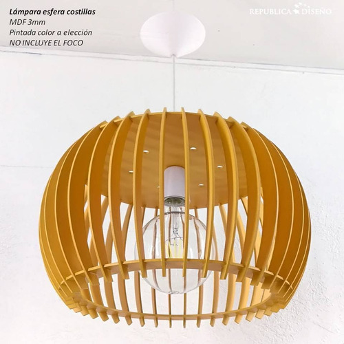 Lámpara Techo Esfera 29x26cm Color A Elección Diseño Moderno
