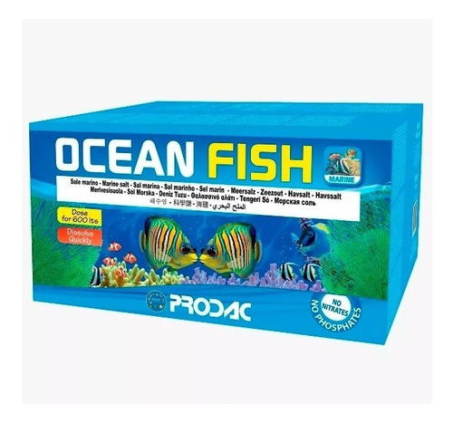 Sal Para Aquario Marinho Prodac Ocean Fish 20kg Faz 600l