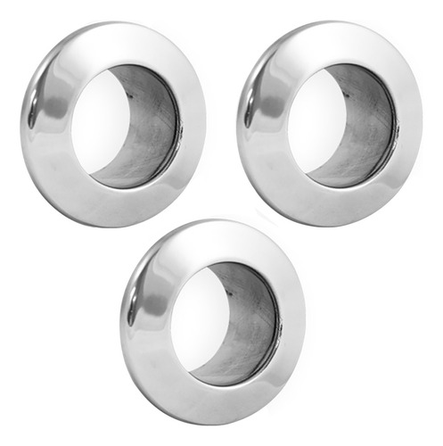 3 Máscaras Em Inox Para Tubo Pvc Encaixe 60mm Mont Serrat