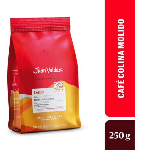 Café Molido Juan Valdez Balanceado Premium Colina 250 G