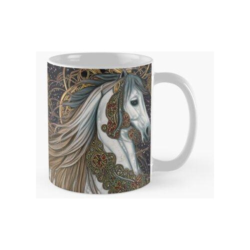 Taza Opulento Diseño De Caballo Andaluz Barroco Navidad Y Má