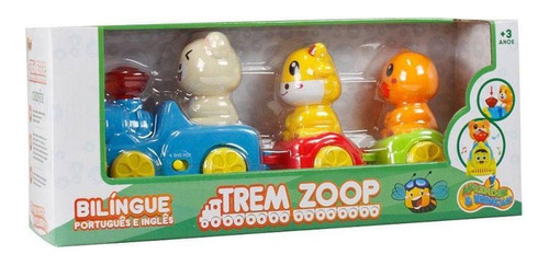 Trenzinho Didático Bilíngue Zoop Toys Com Som E Luz Zp00120