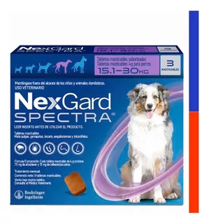 Antipulgas Antigarrapas Nexgard Spectra 15-30 Kg Caja X3