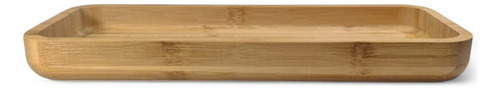 Bandeja Gamela Retangular Funda De Bambu 34cm Guloseimas
