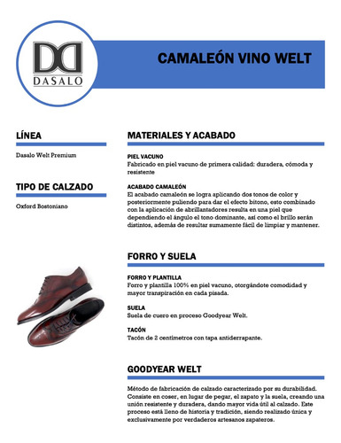 Dasalo Zapato De Hombre Estilo Bostoniano Fina Piel Natural