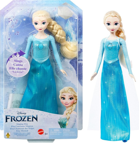 Muñeca De Elsa Cantando Con Ropa Exclusiva Mattel