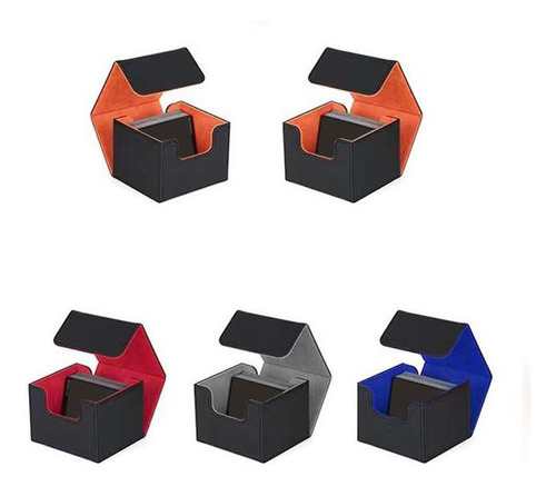 . Premium 130 Trading Card Deck Box Contenedor Con Naranja
