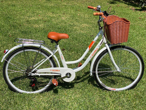 Imagen 2 de 4 de Bicicleta Urbana Sierra Bike Vintage R26 7vel Con Accesorios