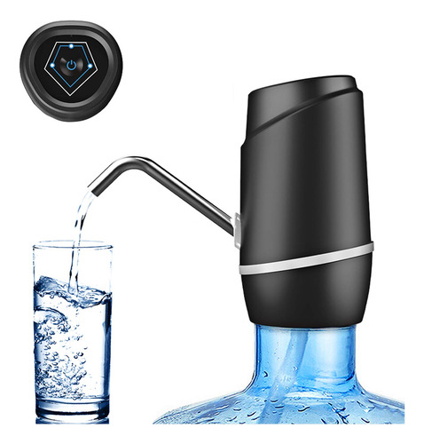 Dispensador De Agua Recargable Usb Para Garrafón 5 Galones Negro