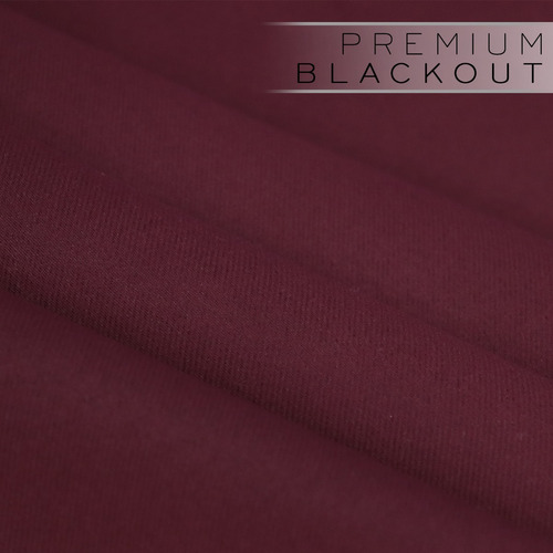 Nube Cortina Blackout En 2 Paneles 280x220cm Premium Color Vino