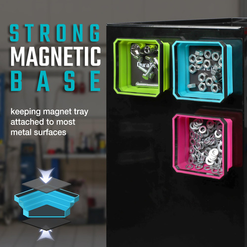 Juego 3 Bandejas Magnéticas Plegables Silicona Organizador