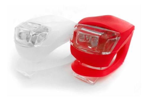 Luz Bicicleta Led Trasera Roja Y Delantera Blanca Silic Rxl