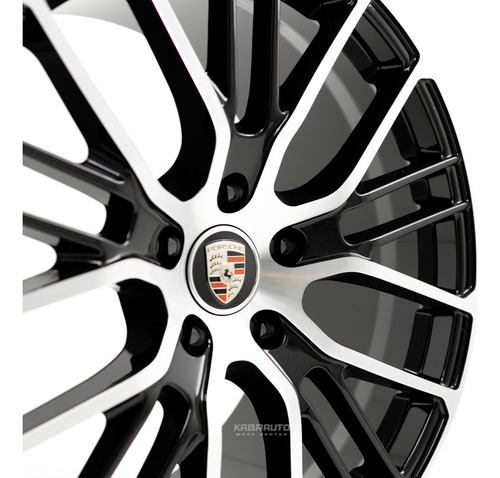Rodas 21 Forjadas Porsche Taycan Turbo 5x130 2 Talas Cor Preto Com Diamantado