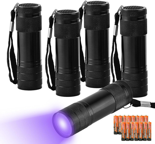 Linterna De Luz Negra Uv Portátil Con 9 Led